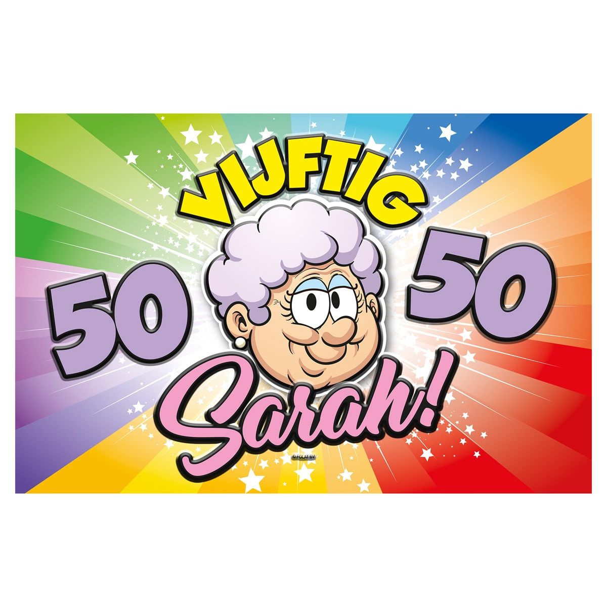 Deurbord 50 Jaar Sarah Regenboog