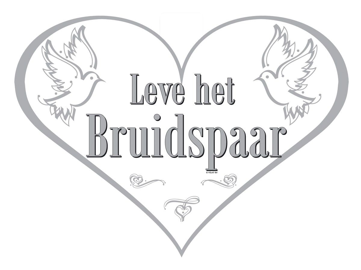 Deurbord Leve Het Bruidspaar Bruiloft