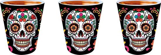 Dia De Catrina 3 Shotglaasjes
