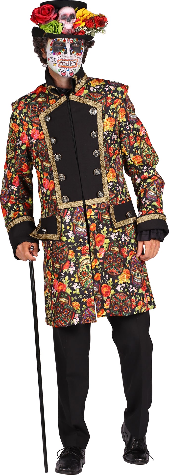 Día de los Muertos Bloemen Carnavalsjas Heren