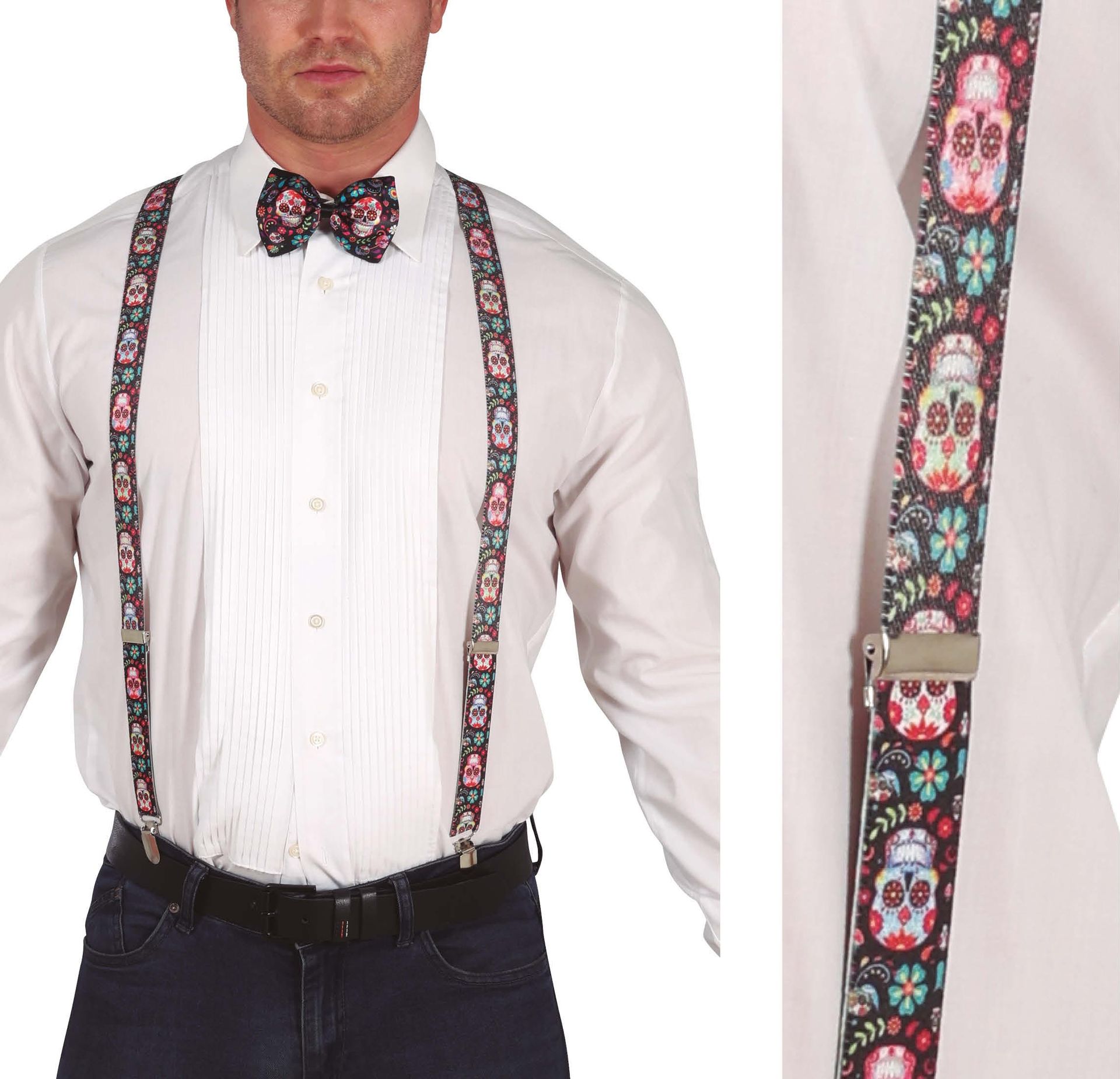 Dia De Los Muertos Bretels