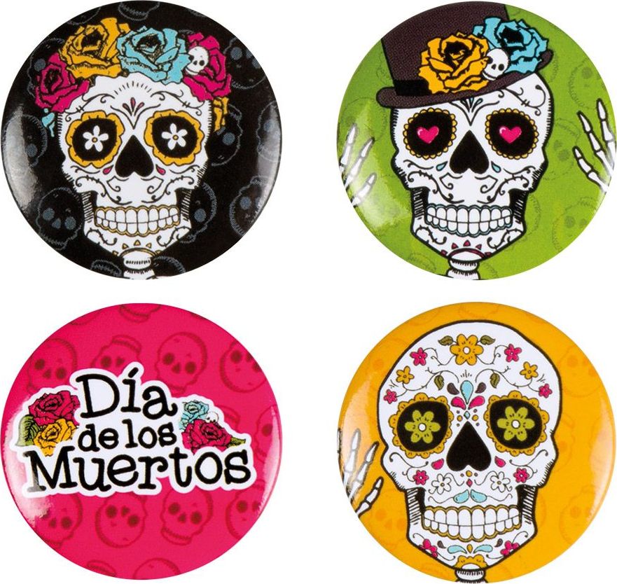 Dia De Los Muertos Buttons