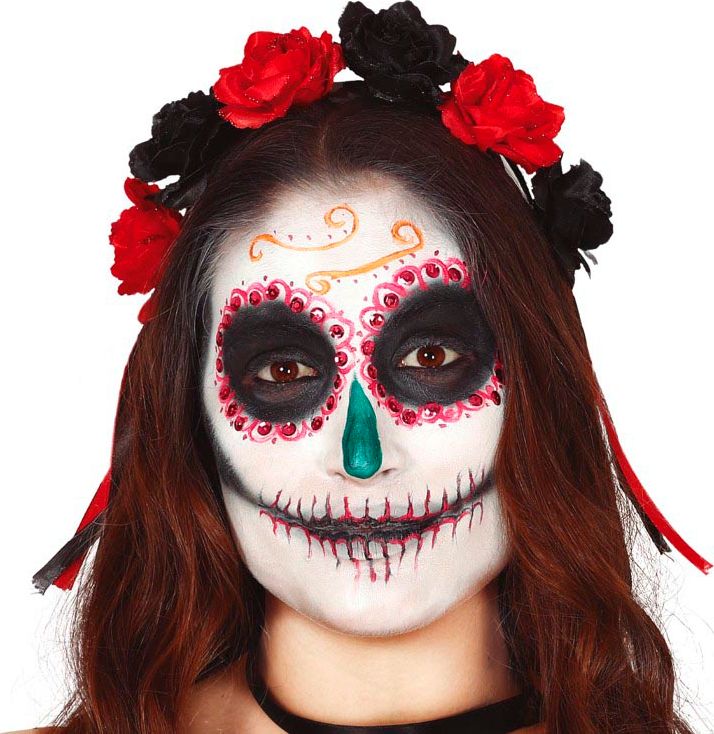 Dia De Los Muertos Glitter Bloemen Haarband