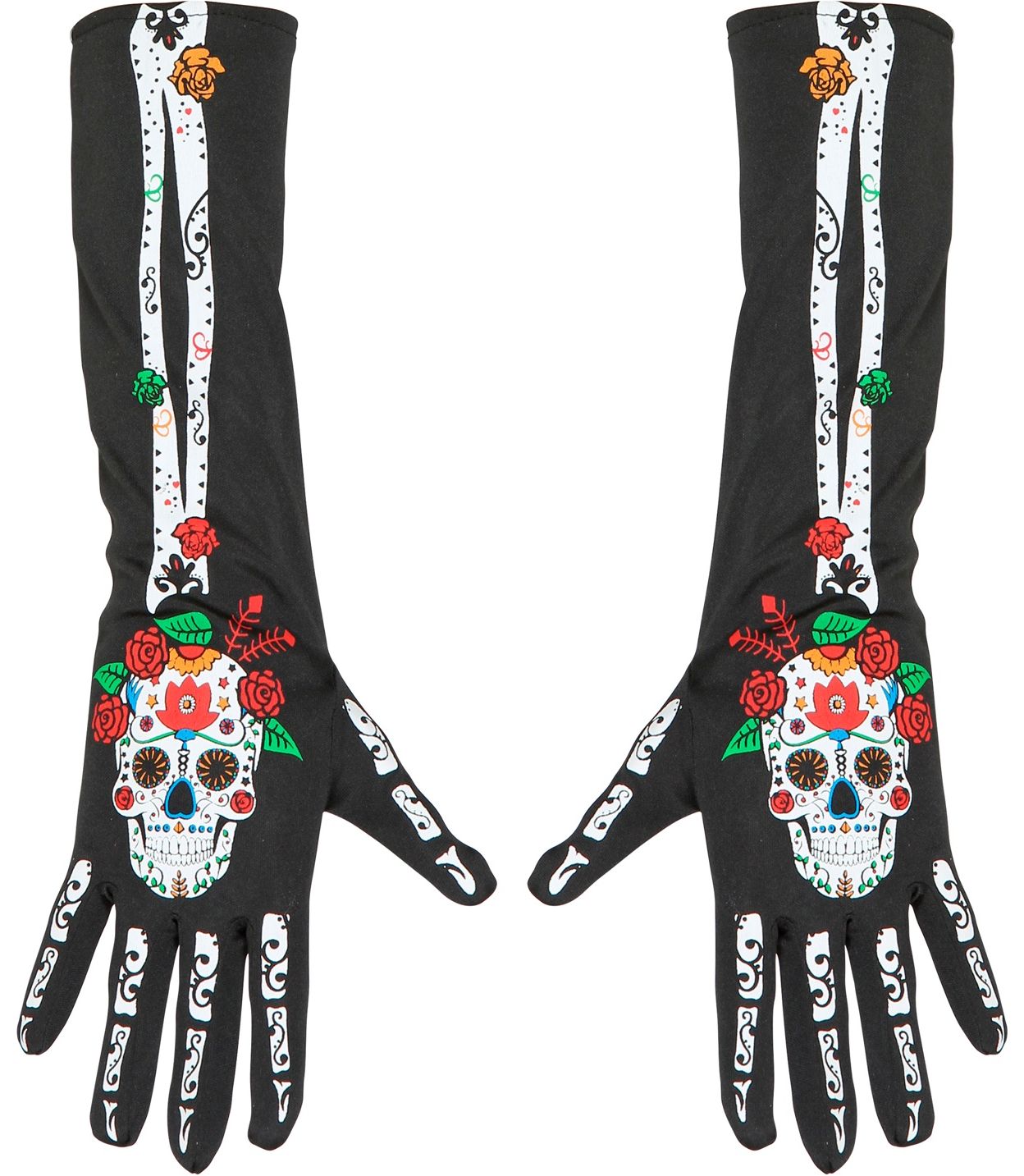 Dia De Los Muertos Lange Handschoenen