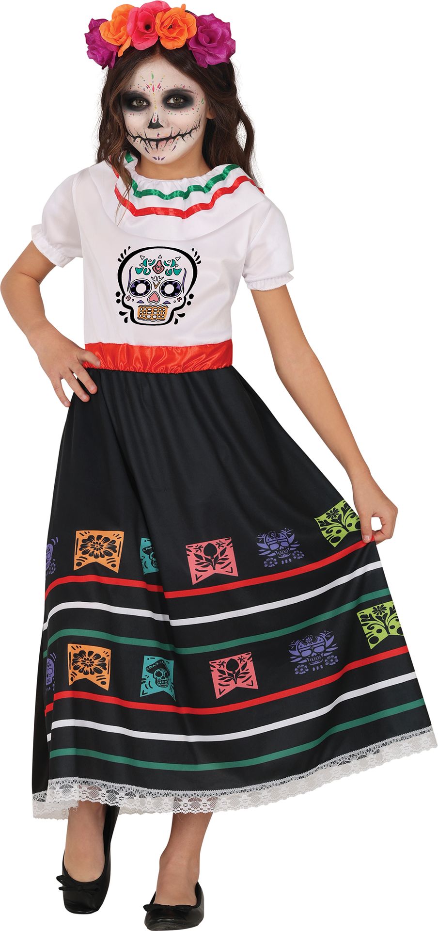 Dia De Los Muertos Mexico Jurk Meisjes