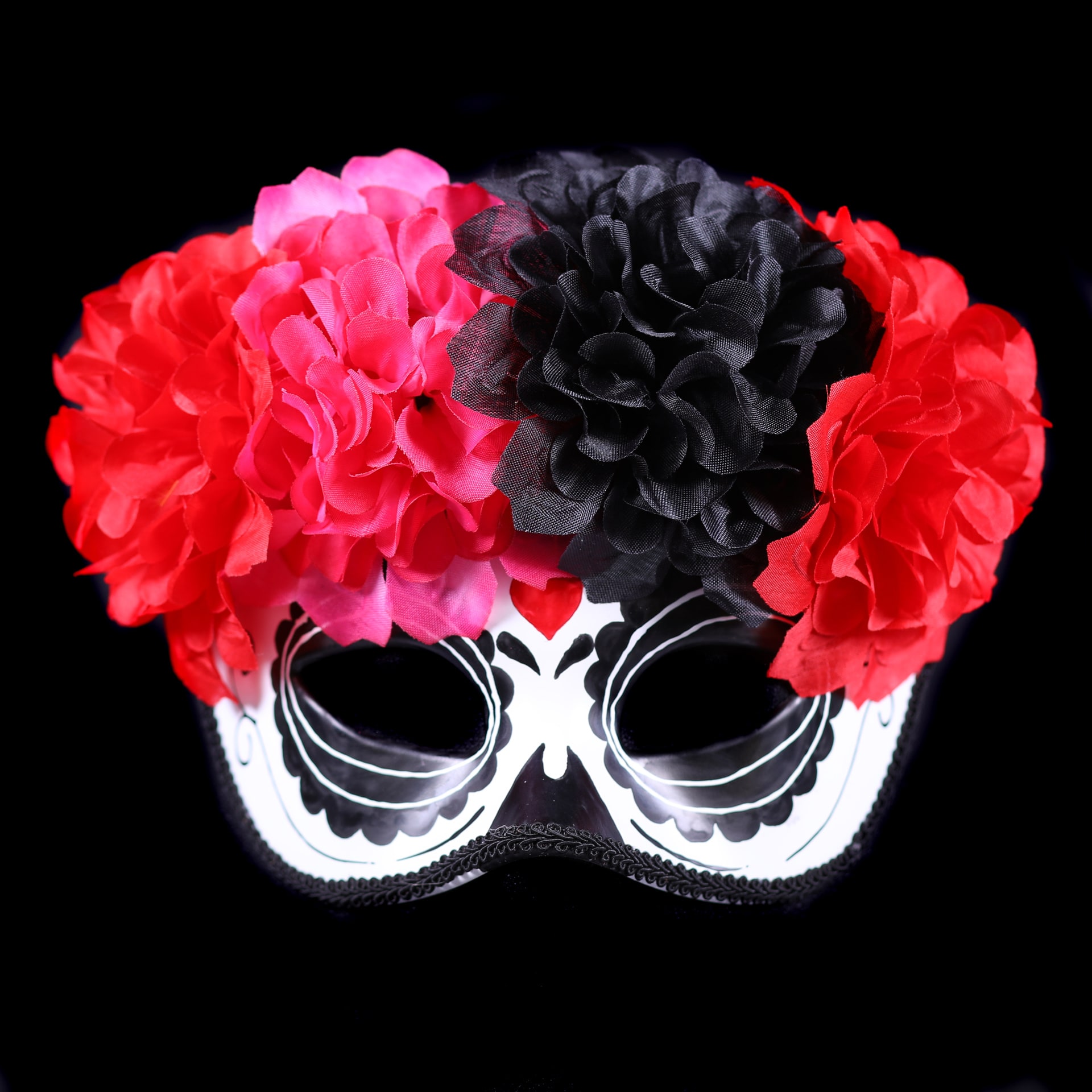 Día de los Muertos Oogmasker met Bloemen Halloween