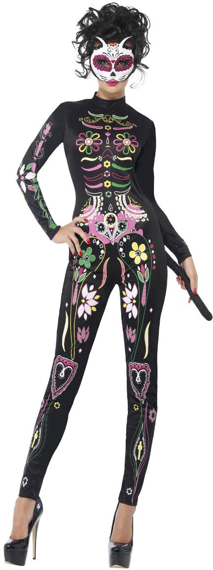 Dia De Los Muertos Skelet Catsuit