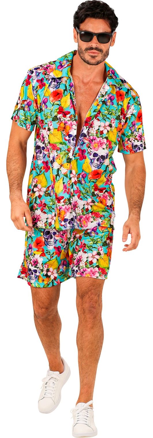 Dia De Los Muertos Skull Summer Suit Heren