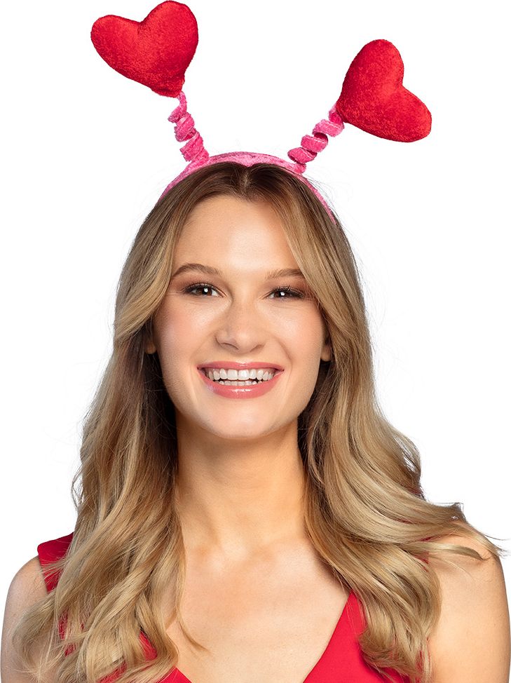 Diadeem Waving Hearts Rood