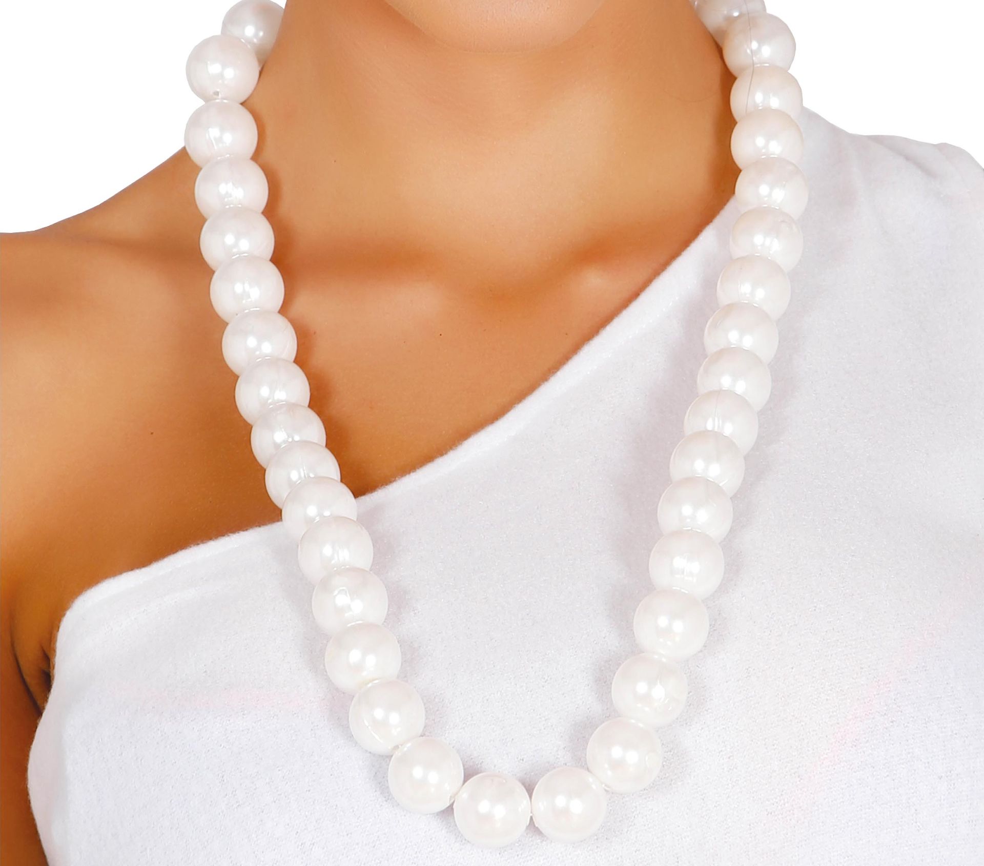 Dikke Witte Parelketting Monroe