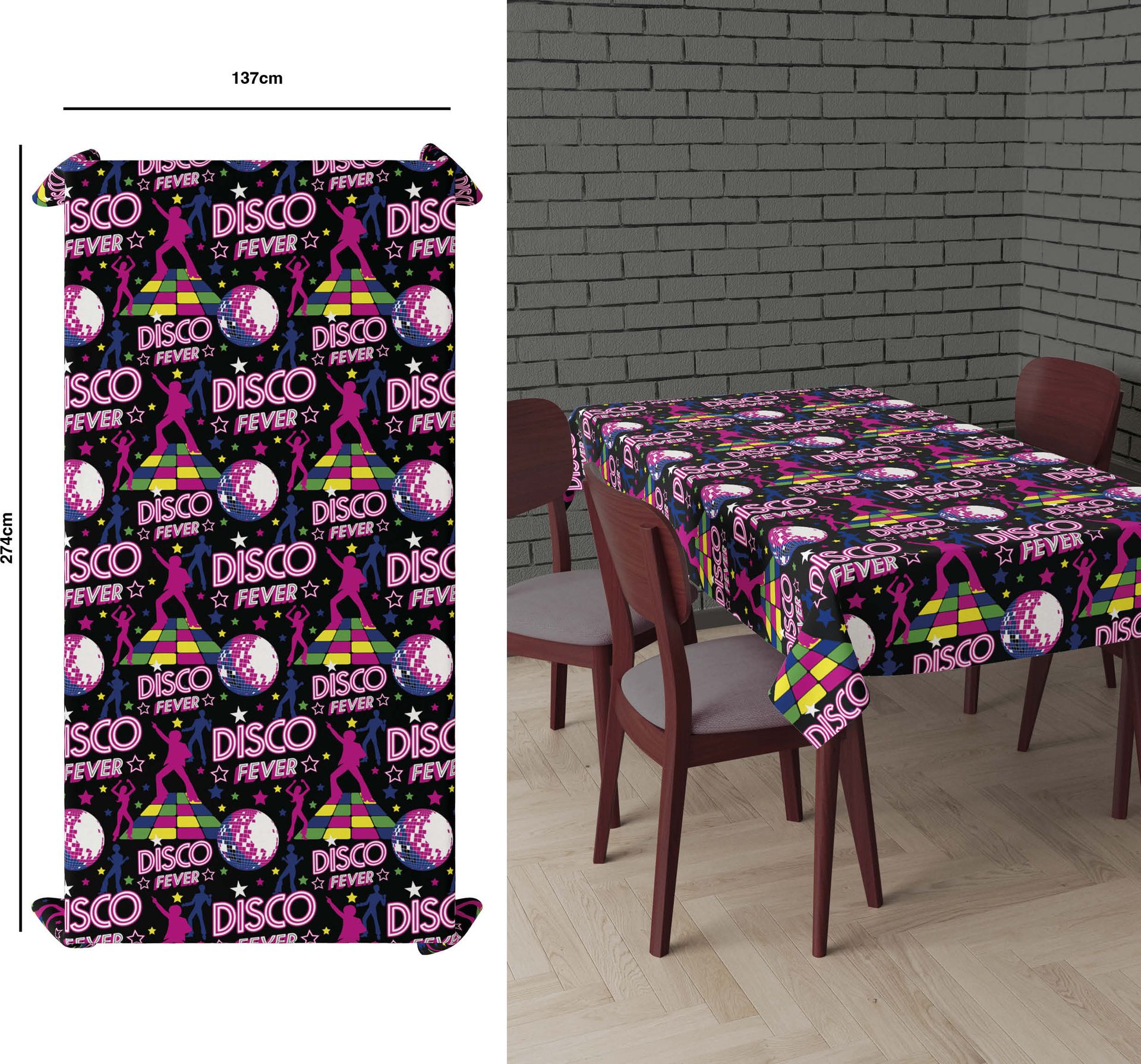 Disco Fever Thema Tafelkleed