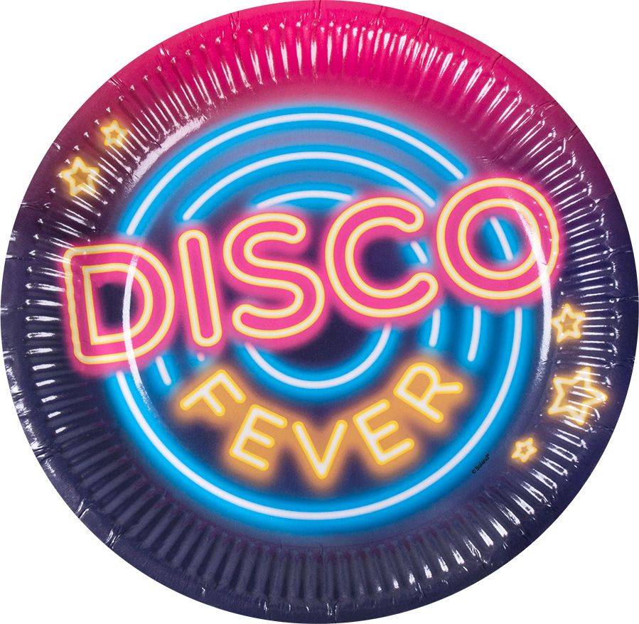 Disco fever themafeest bordjes