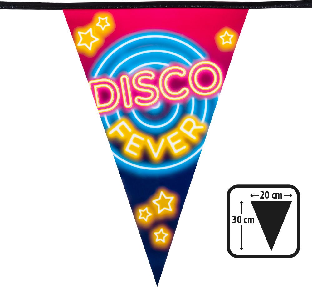 Disco fever themafeest vlaggenlijn