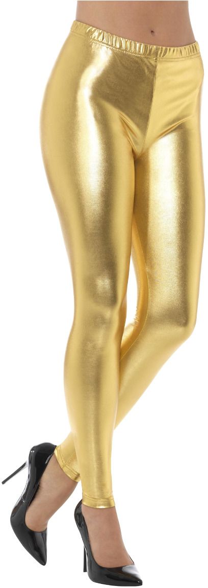 Disco leggings goud
