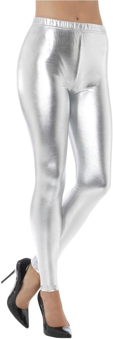 Disco leggings zilver