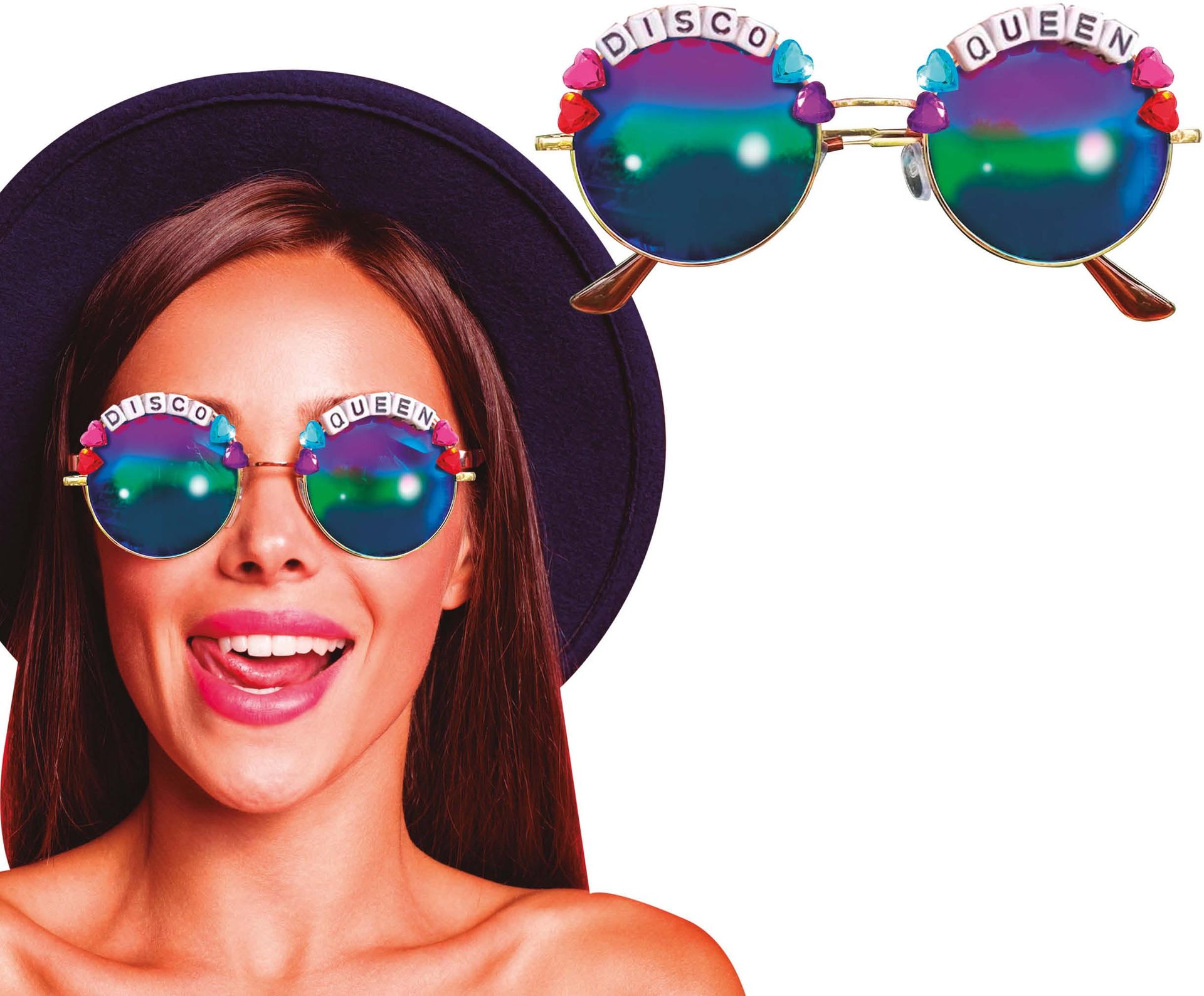 Disco Queen Multicolor Bril 90's