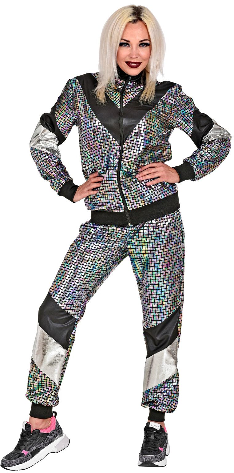 Discobal Zilveren 80's Trainingspak