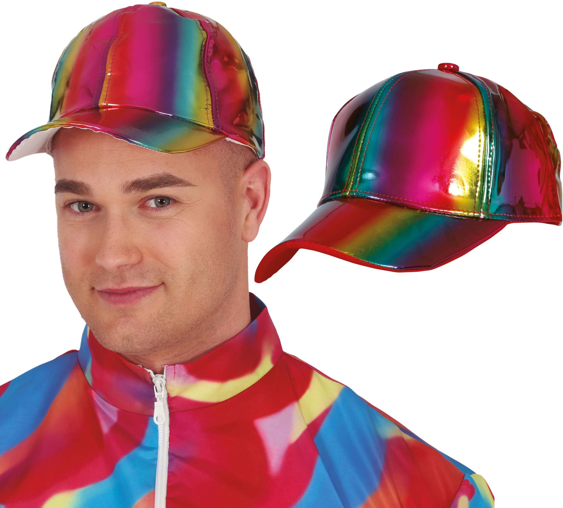 Discopet Regenboog Holografisch Glimmend