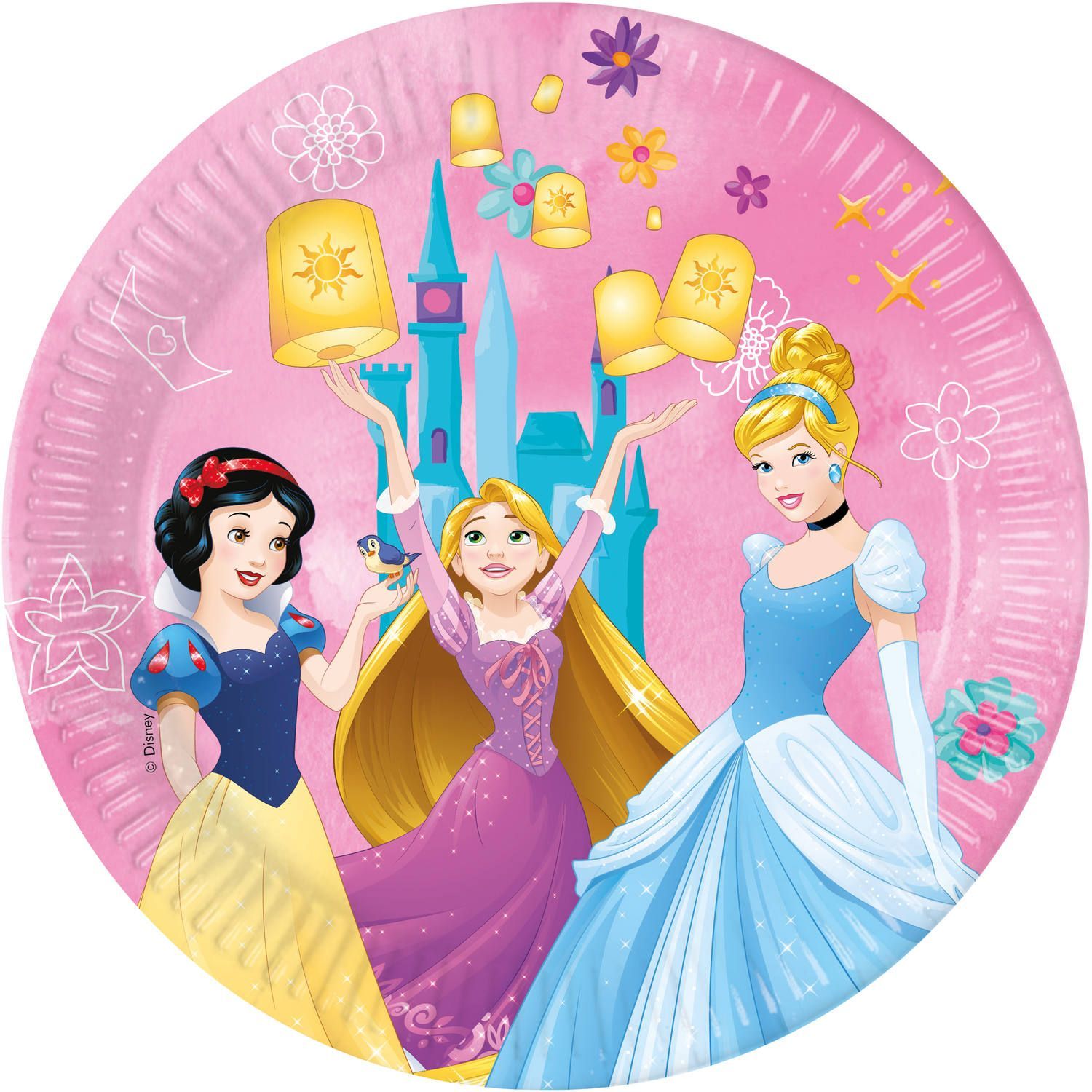 Disney prinsessen kinderfeestje bordjes 8 stuks