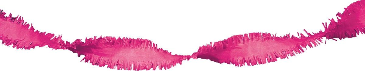 Donker roze crepe papier slinger 24 meter