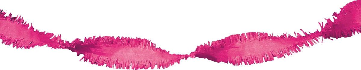Donker roze crepe papier slinger 6 meter