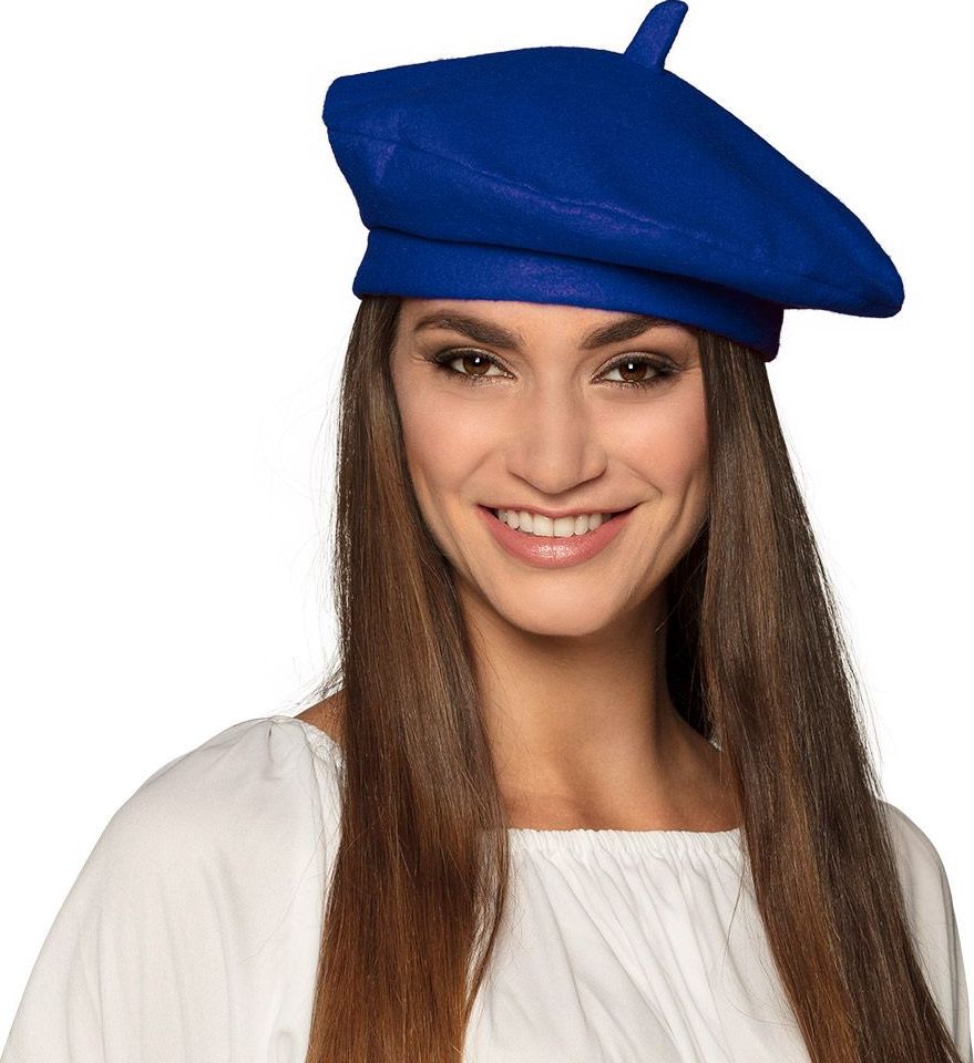 Donkerblauw Franse Baret Vilt