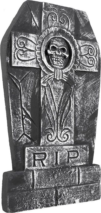 Donkere Grafsteen Kruis Schedel