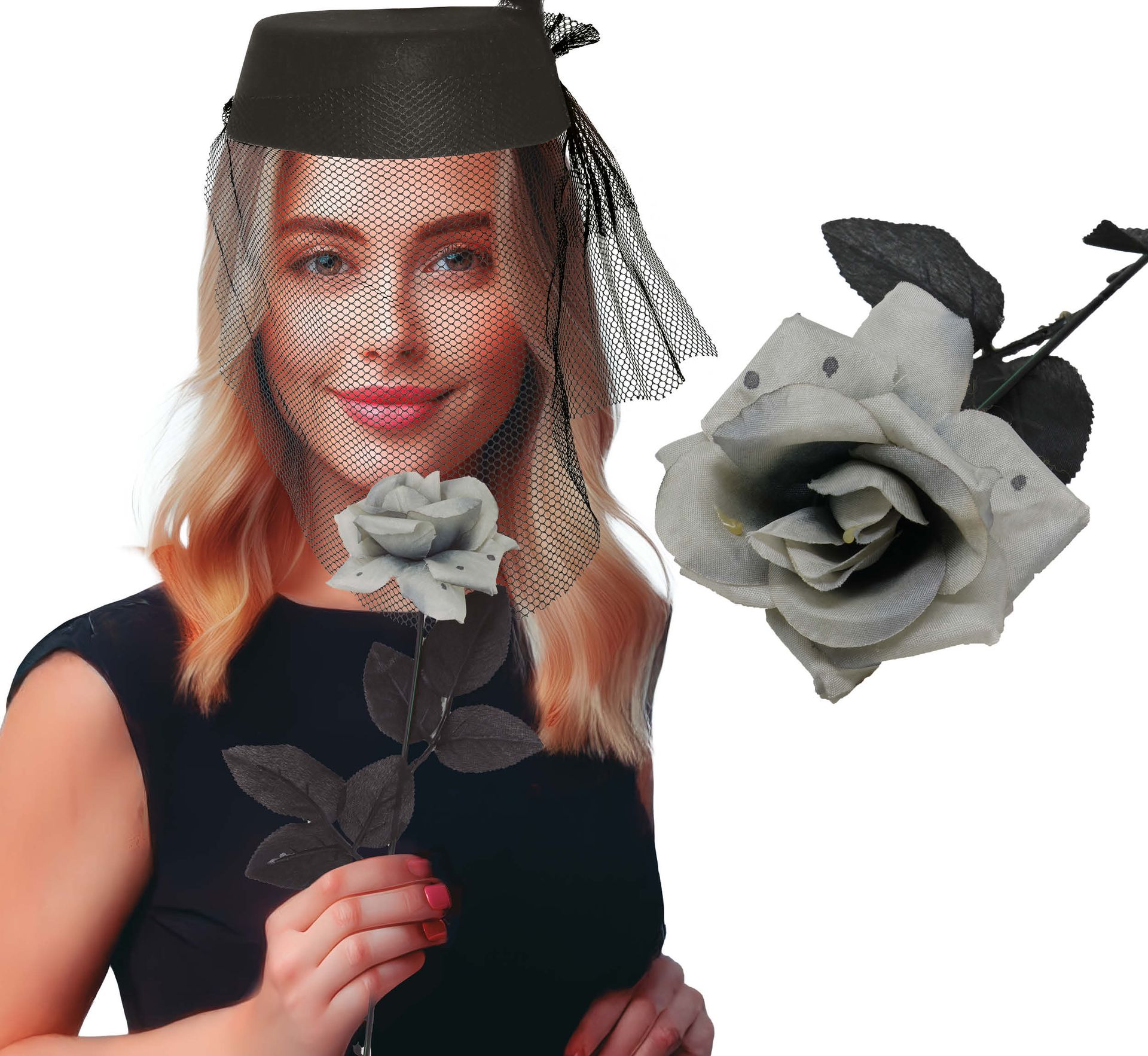 Donkergrijze Roos Halloween