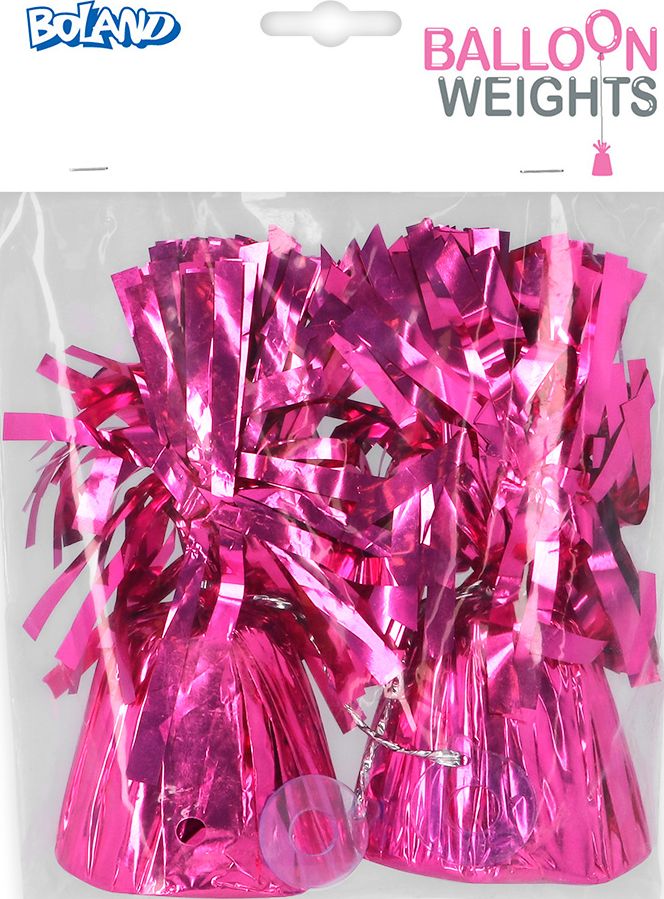 Donkerroze Ballongewichten Folieballon 2-Delig