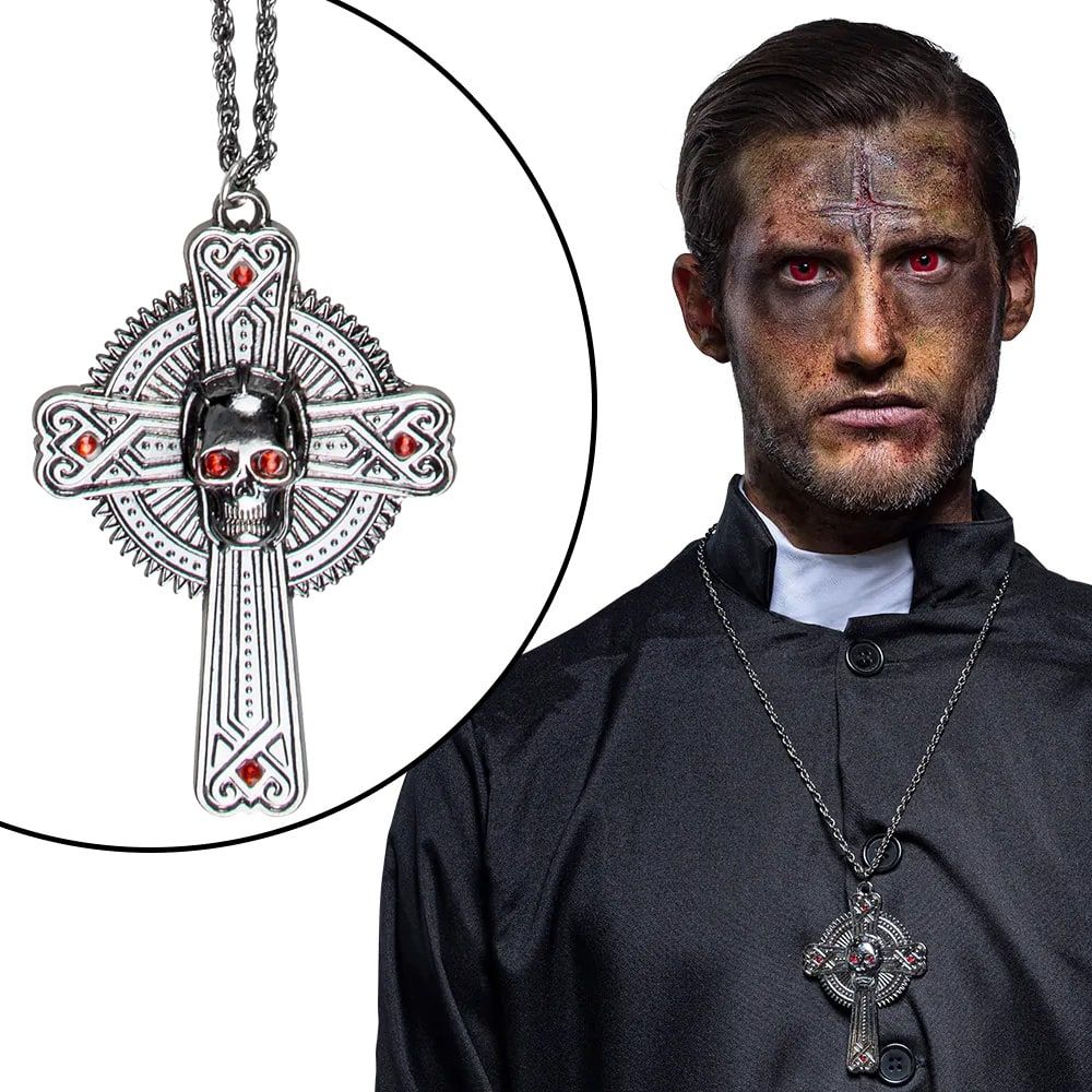 Doodskop Halloween Kruis Ketting