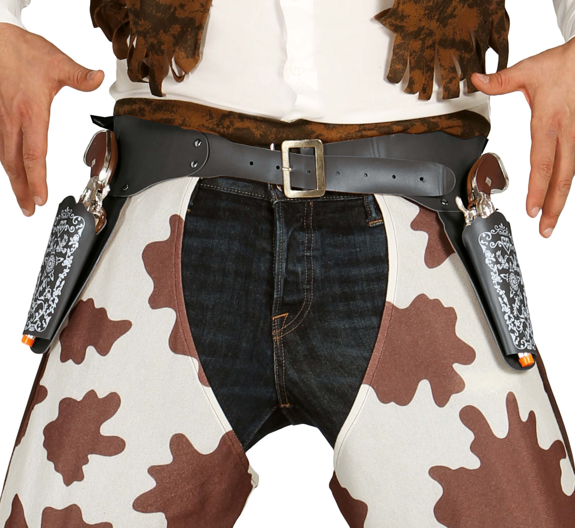 Dubbele Cowboy Holster met Pistolen en Riem