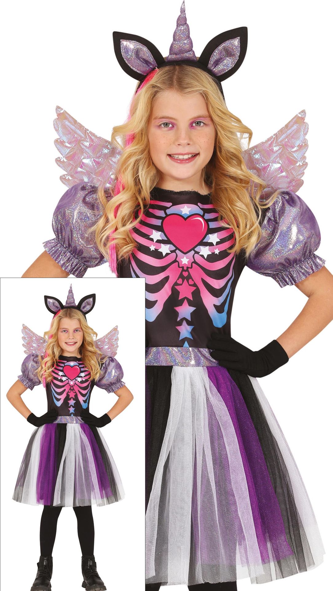 Duistere Eenhoorn Kostuum Meisjes