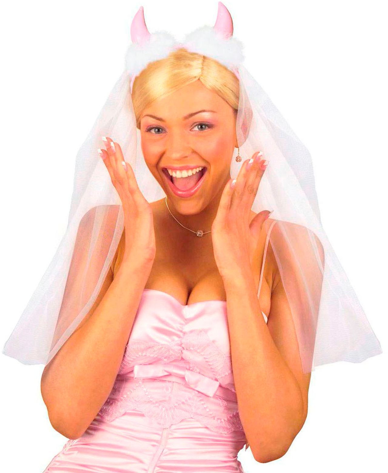 Duivel Haarband met Bruidssluier