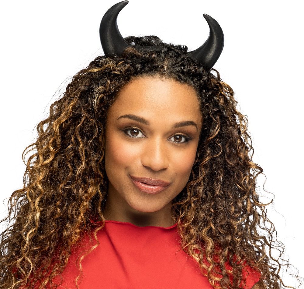 Duivelhoorntjes Diadeem Halloween Zwart
