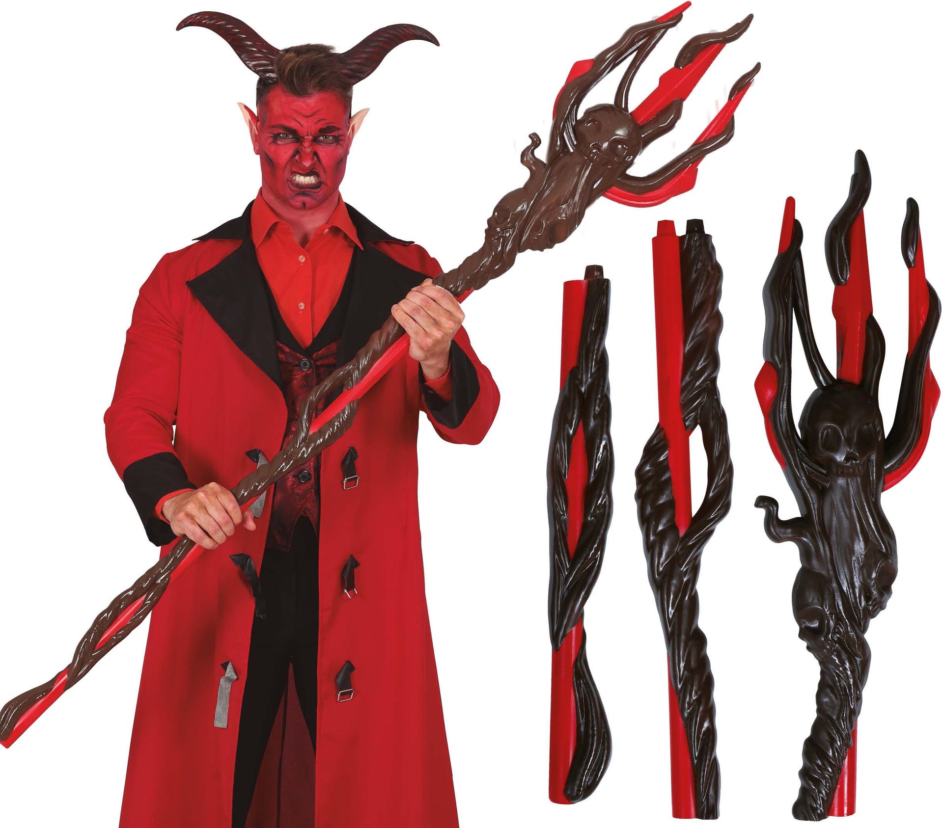 Duivelse Drietand Takken Bruin Rood 150cm