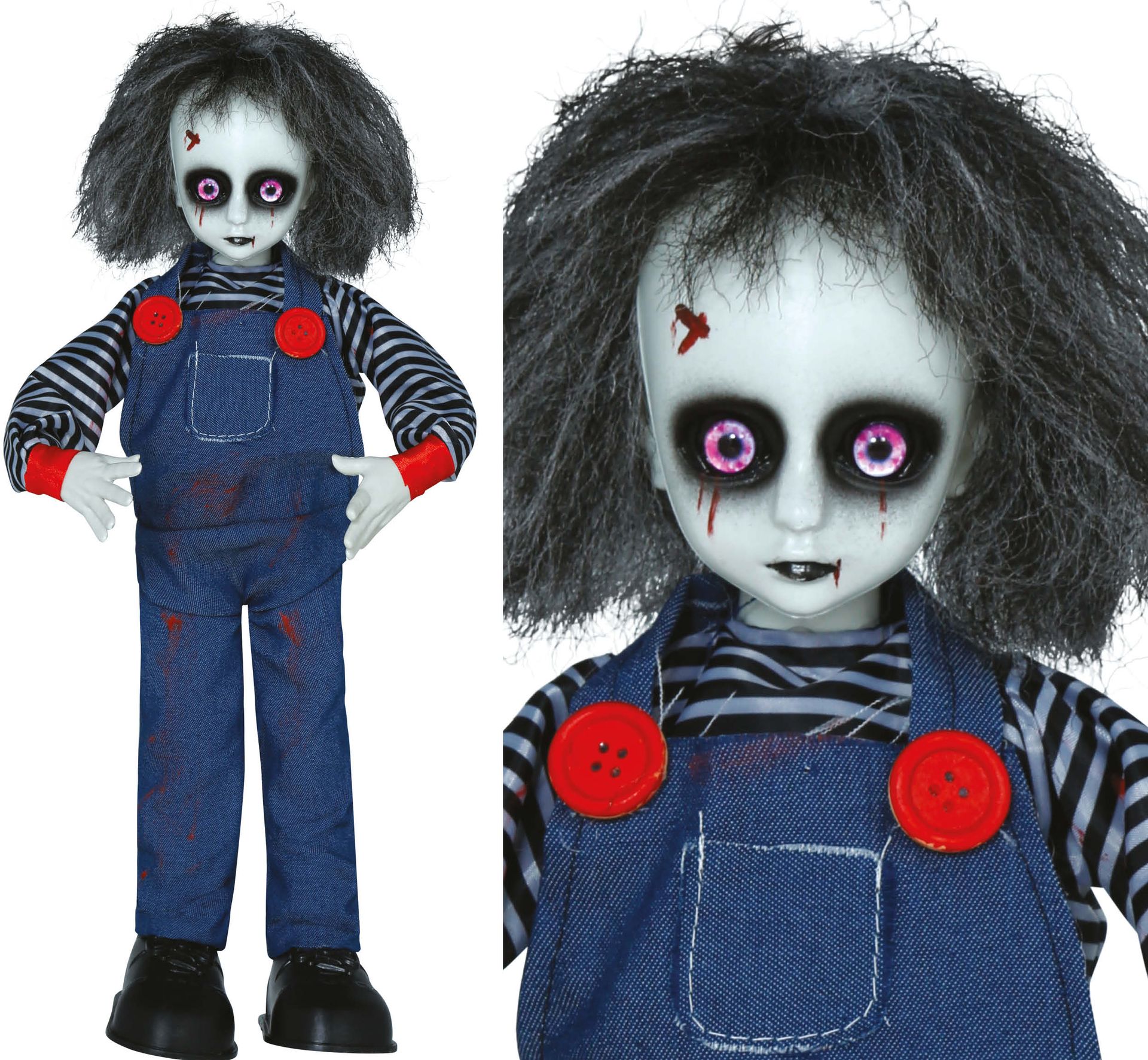 Duivelse Jongen Pop Blauw 45cm Halloween Decoratie