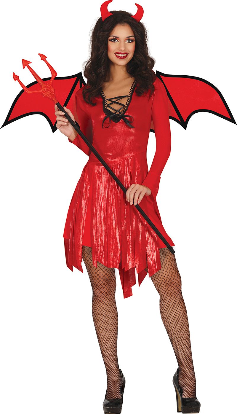 Duivelse Jurk Dames Rood