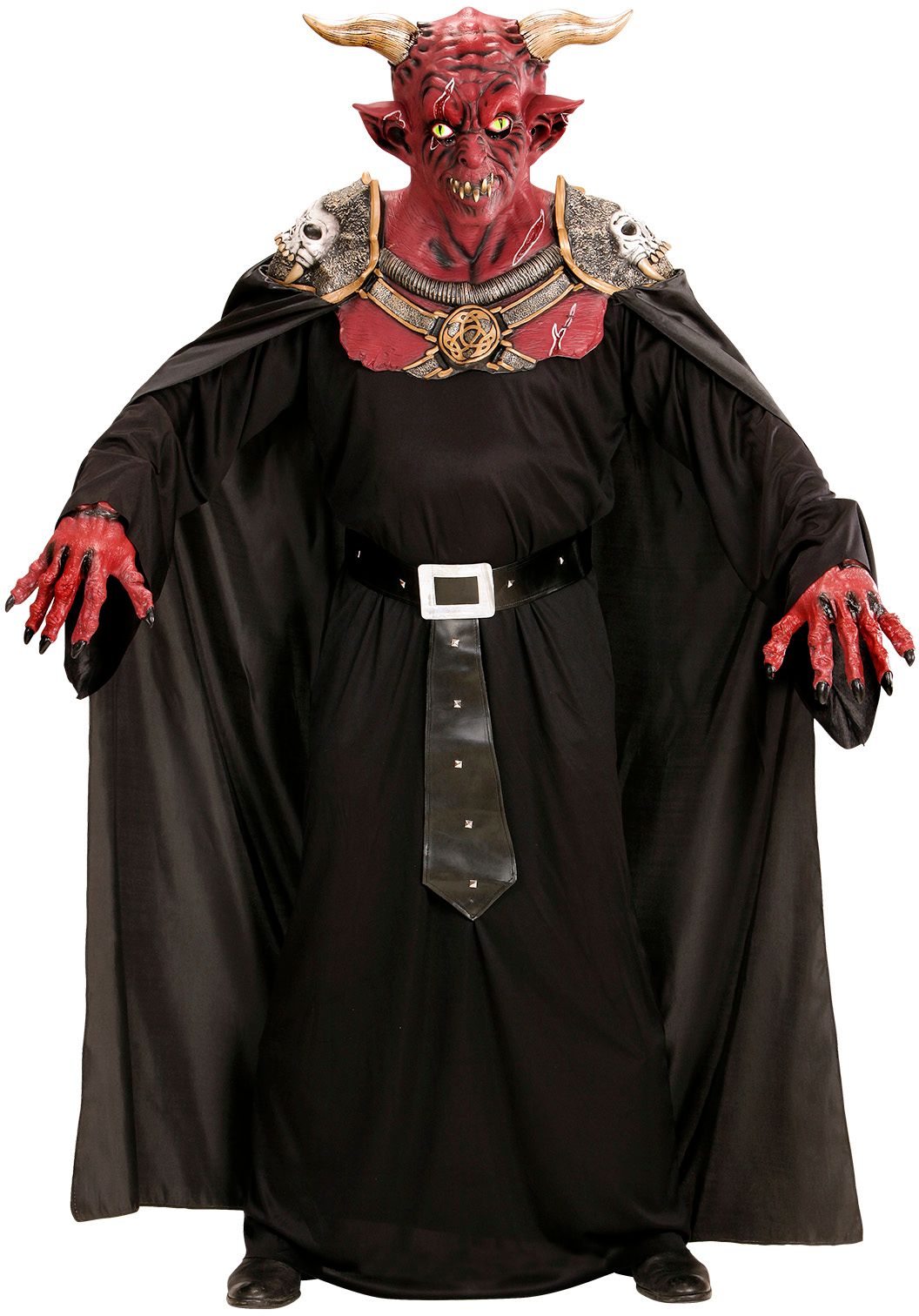 Duivelse Krijger Masker met Cape One-Size-Volwassenen