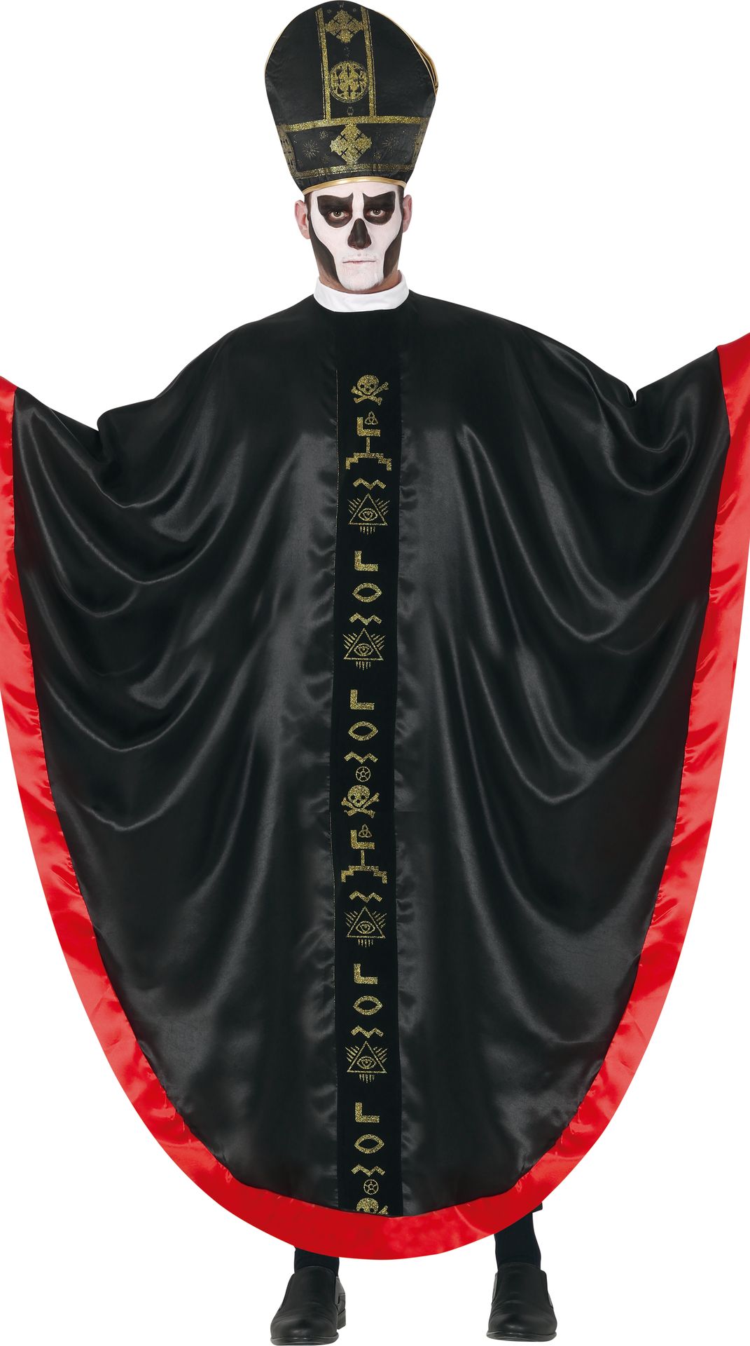 Duivelse priester kardinaal kostuum