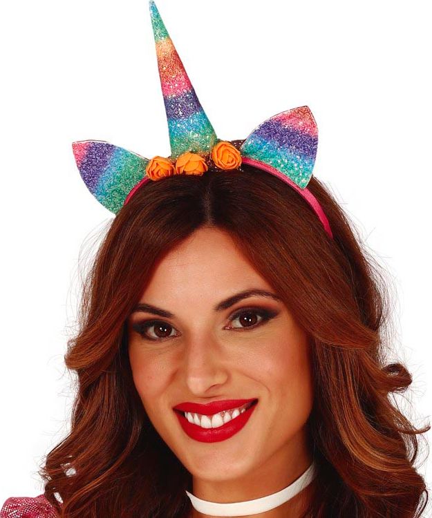 Eenhoorn Glitter Haarband met Roosjes