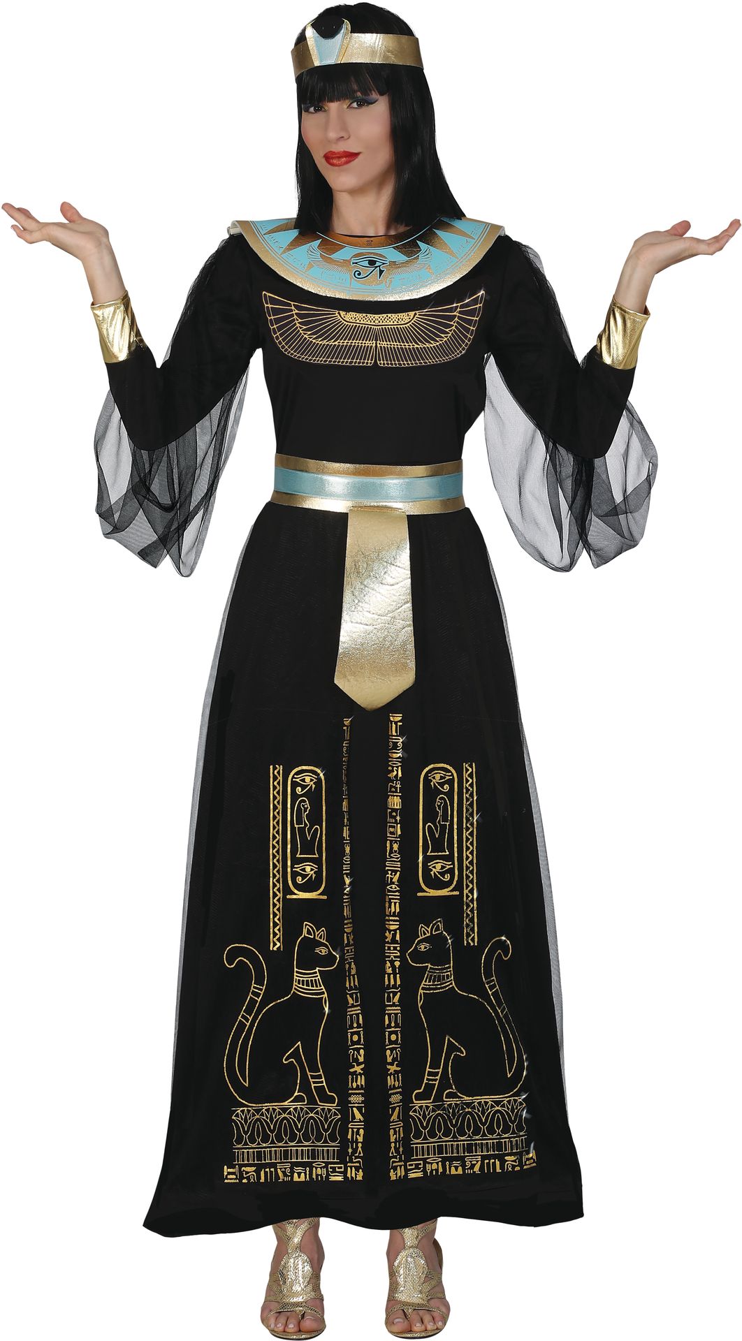 Egyptische isis godin jurk vrouw