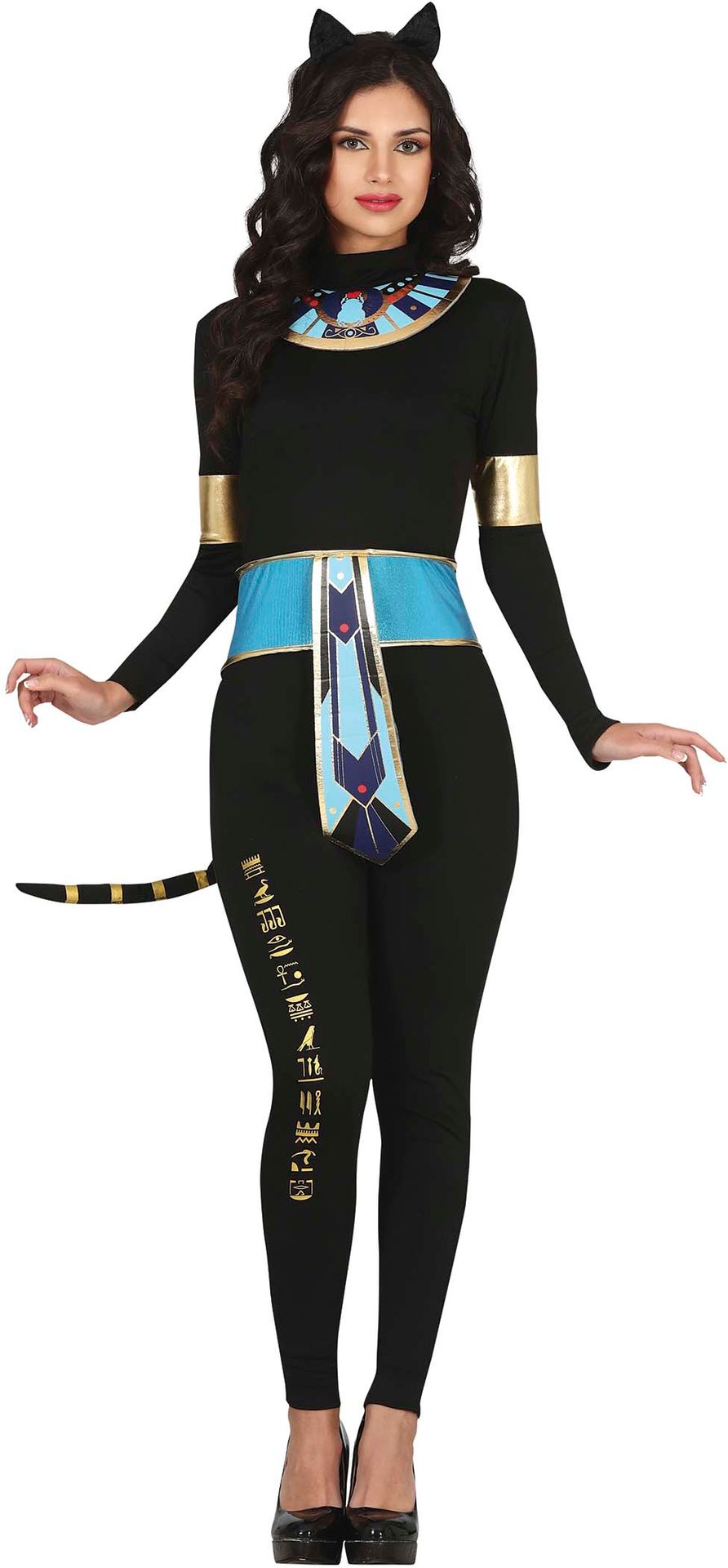 Egyptische kat godin kostuum vrouw