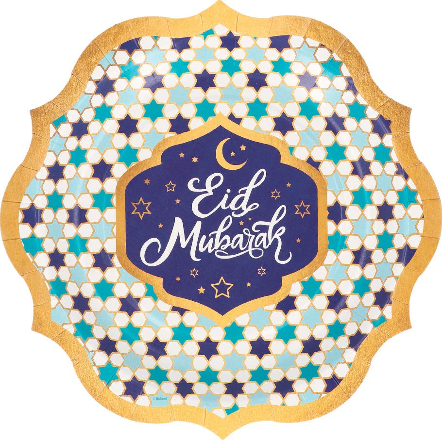 Eid Mubarak Papieren Bordjes 8 Stuks