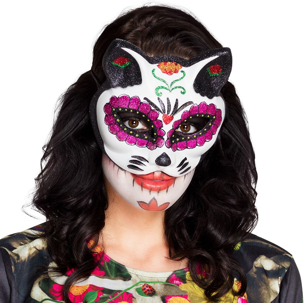 El Gato day of the dead katten masker