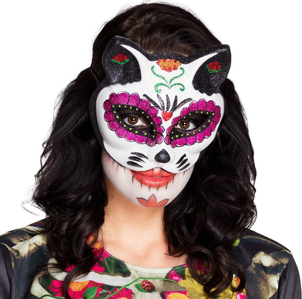 El Gato Day Of The Dead Katten Masker