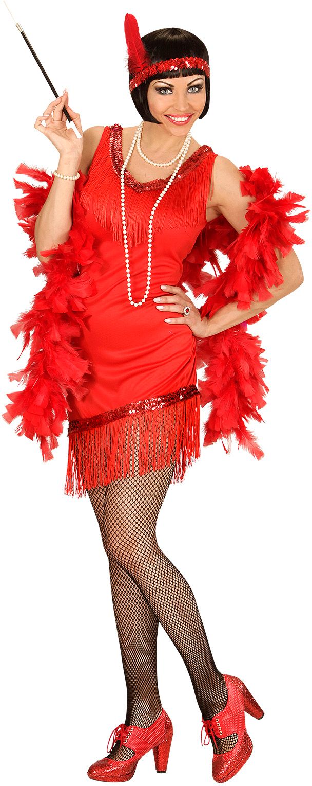 Elegante Flapper Jurk Rood