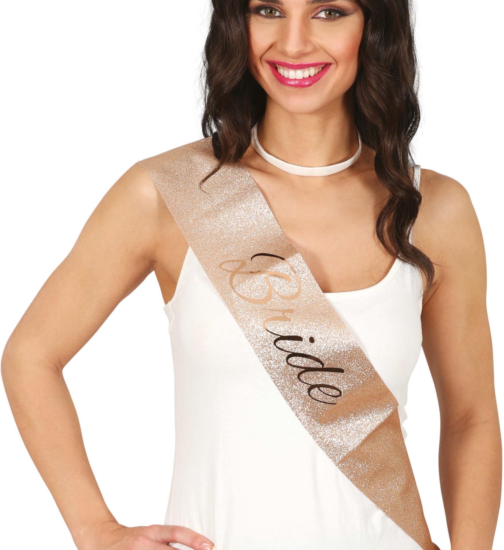 Elegante Gouden Sjerp Bride Bruiloft