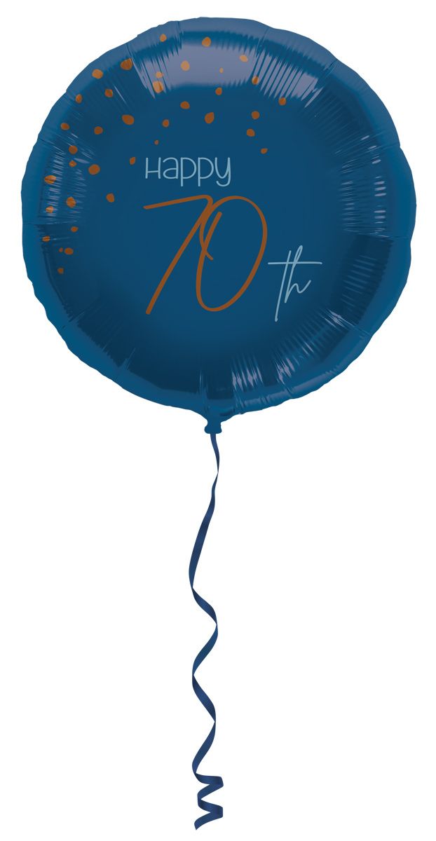 Elegante Happy Birthday 70 Folieballon Blauw