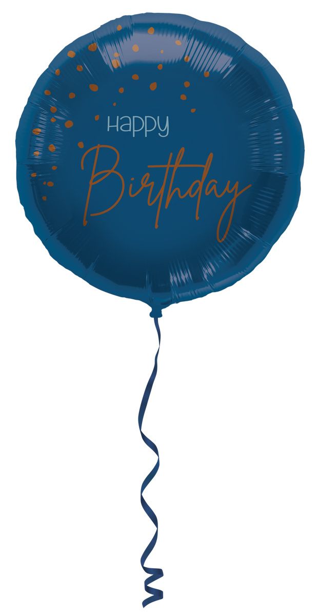 Elegante true blue happy birthday folieballon