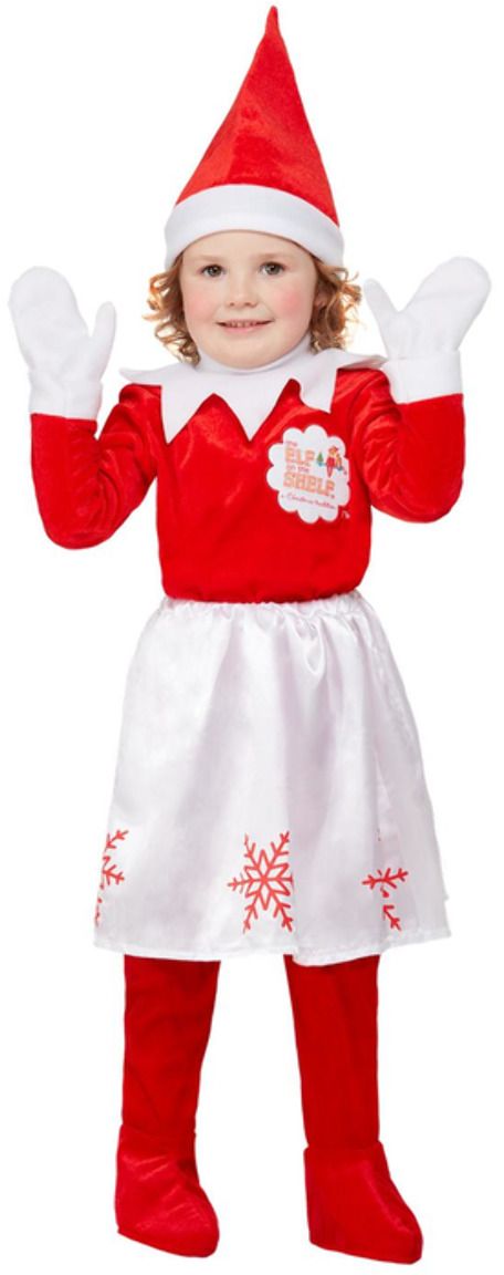 Elf On The Shelf Meisjes Kostuum Rood